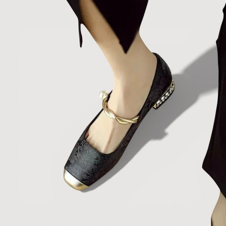 KRYSTAL – Zapatos de tacón bajo vintage
