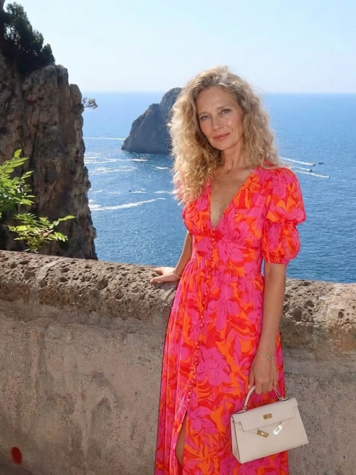 Willow | Vestido Midi Floral con Escote en V y Mangas Abullonadas" can be rewritten as:

"Willow | Vestido Midi Floral con Escote en V y Mangas Abullonadas Elegantes