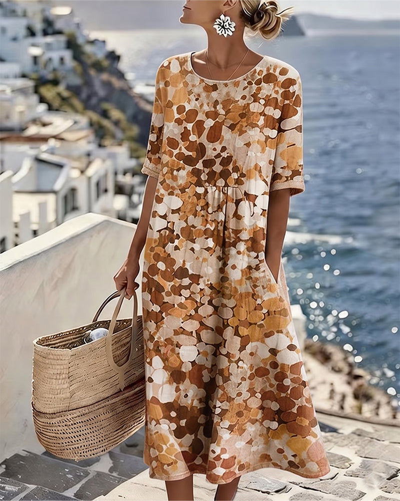 Elena™ - Elegante Vestido Midi Floral para el Verano