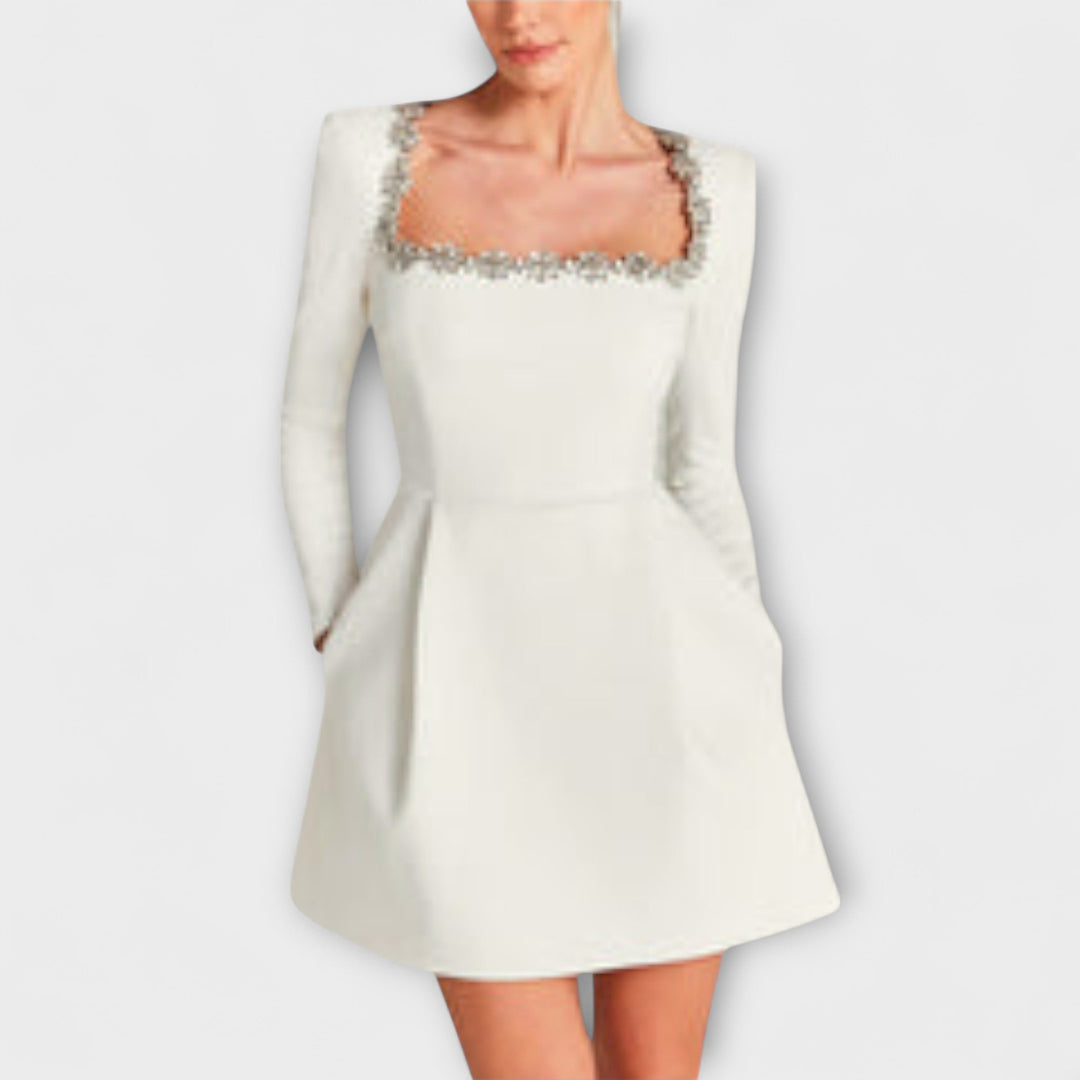 Wren - Vestidos mini de terciopelo con adornos