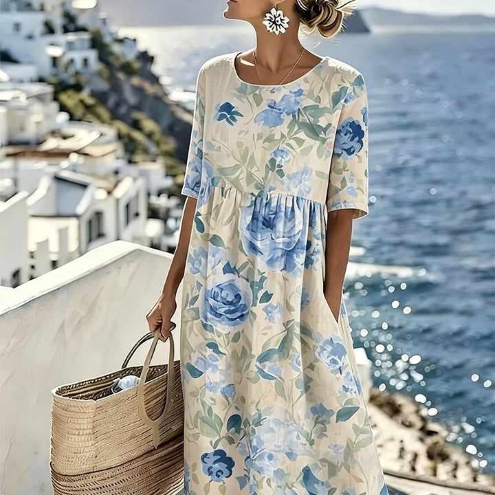 Evie™ - Elegante Vestido Midi Floral para el Verano