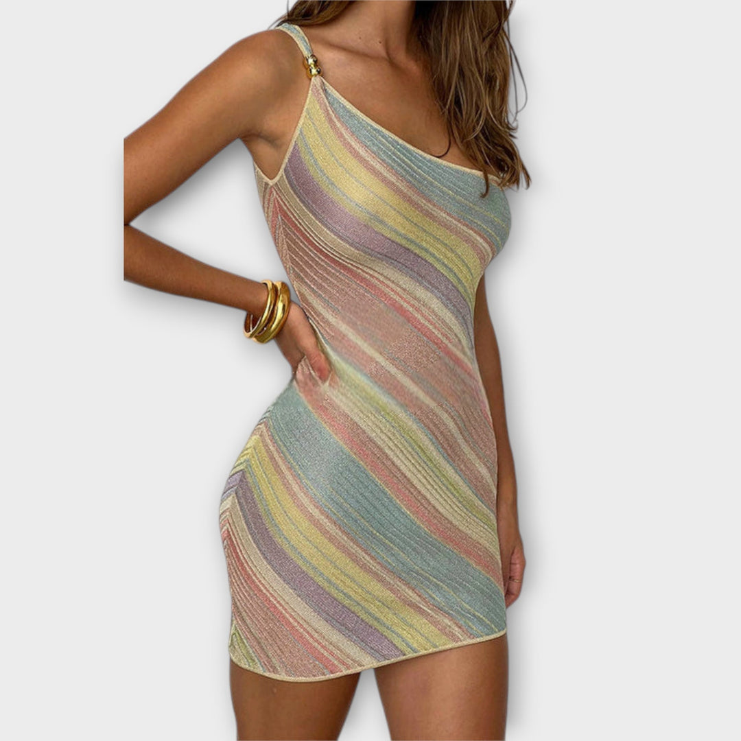 Kira - Vestido mini de un solo hombro a la moda