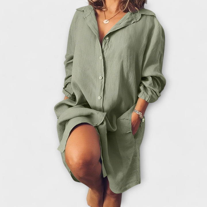 Blusa de lino para uso diario