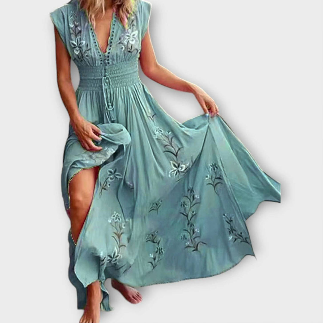 Felizia – vestido bohemio con bordado encantador