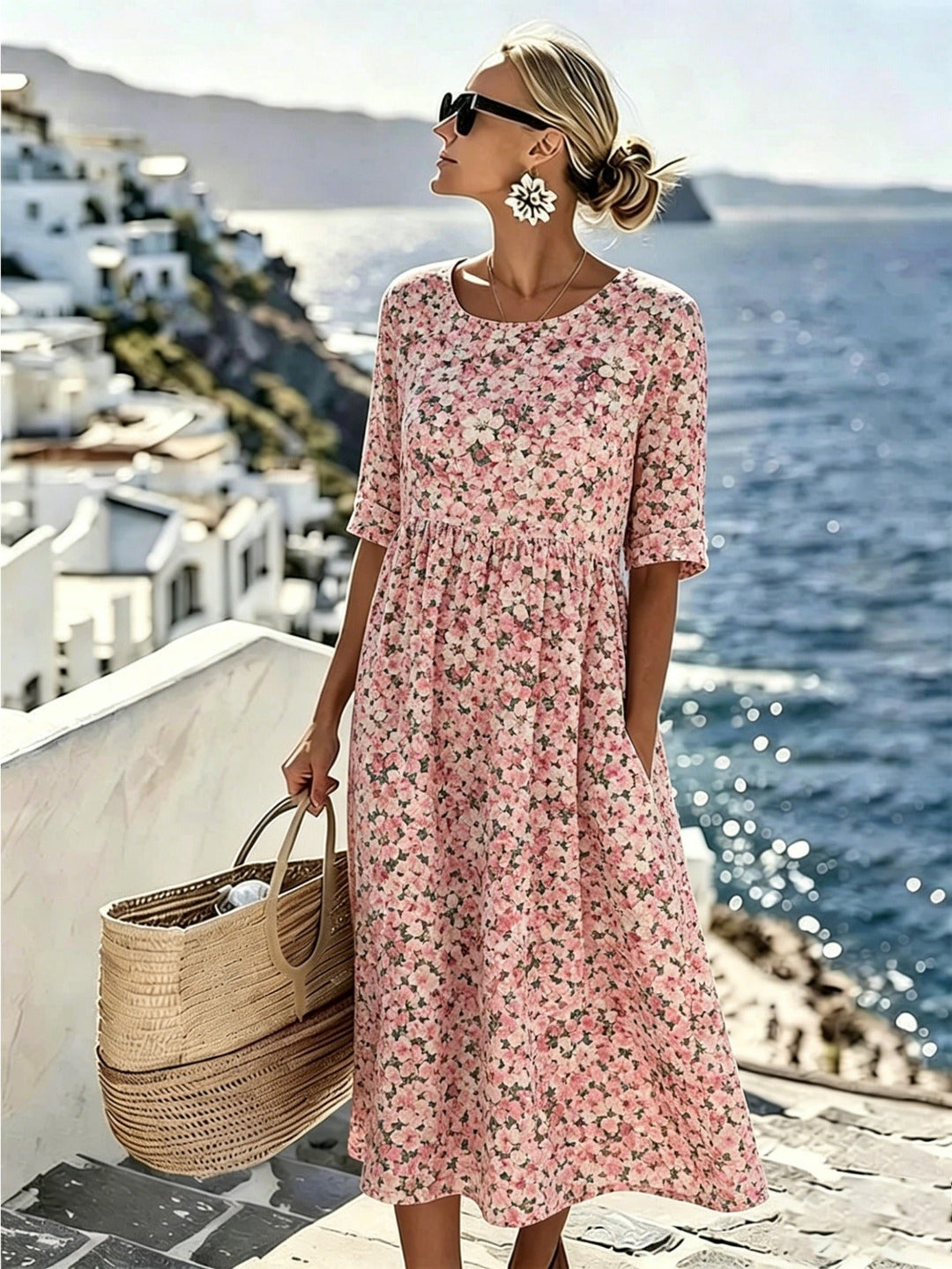 Charlotte™ - Elegante Vestido Midi Floral para el Verano
