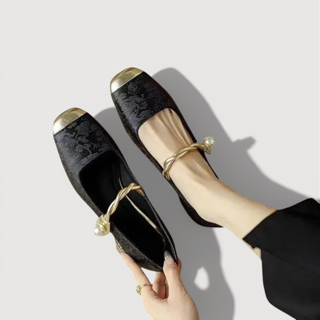 KRYSTAL – Zapatos de tacón bajo vintage