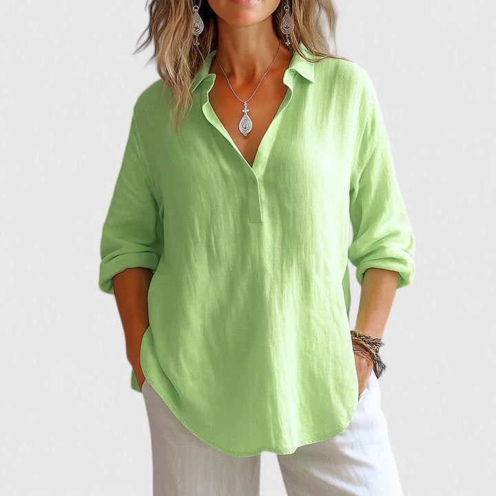 Franzina - Blusa de lino cómoda