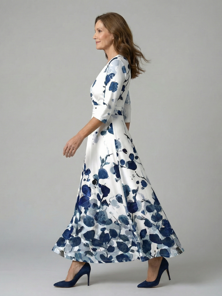 Andrea™ | Vestido Midi con Escote Cruzado