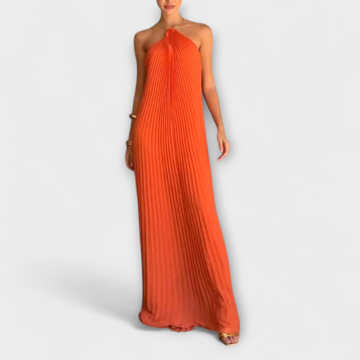 Poppy - vestidos elegantes con escote plisado