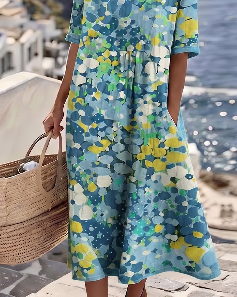 Elena™ - Elegante Vestido Midi Floral para el Verano