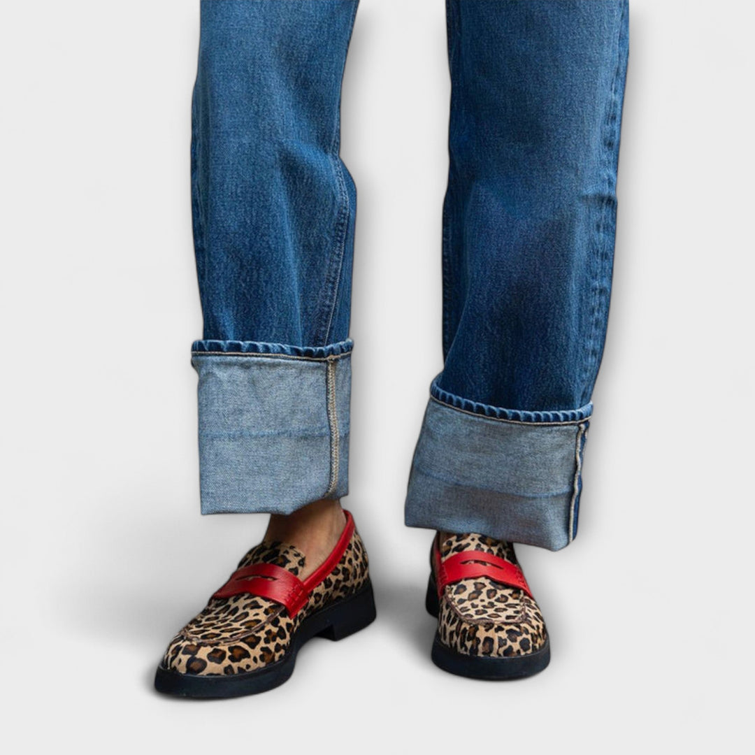 Sabine - Mocasines con estampado de leopardo