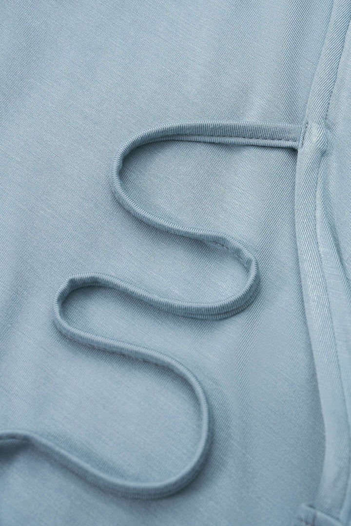Conjunto Metálico de Pantalón de Pierna Ancha y Body Halter