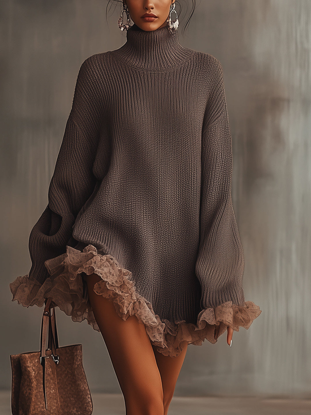 Nina | Vestido de Punto con Detalles de Volantes
