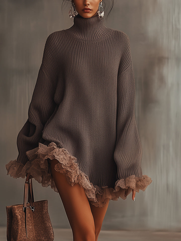 Nina | Vestido de Punto con Detalles de Volantes