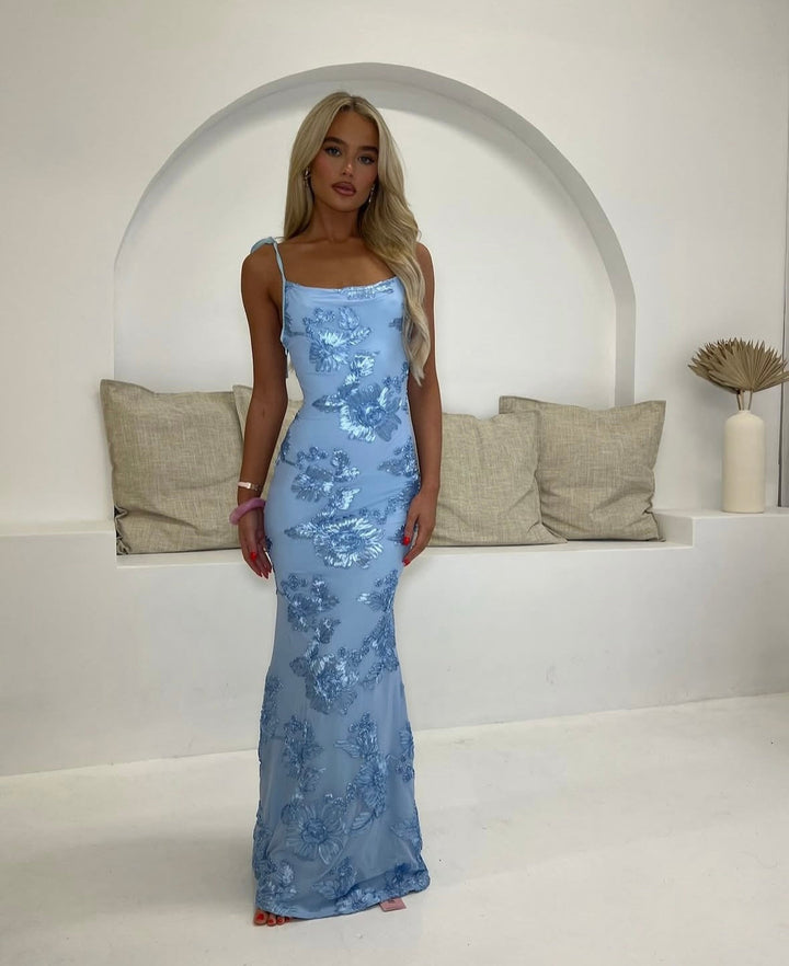 LILY - Vestido maxi floral con tirantes regulables