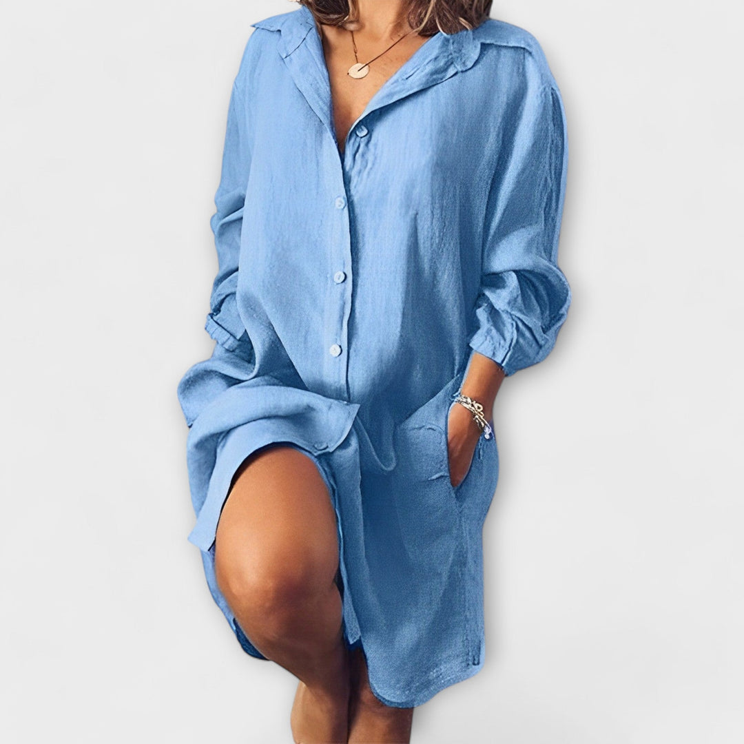 Blusa de lino para uso diario