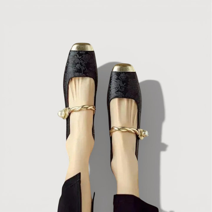 KRYSTAL – Zapatos de tacón bajo vintage