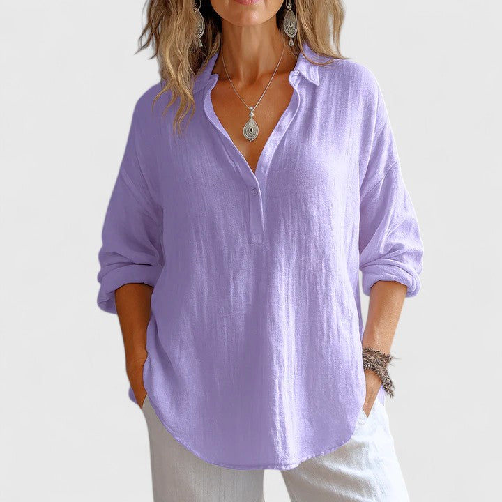 Franzina - Blusa de lino cómoda