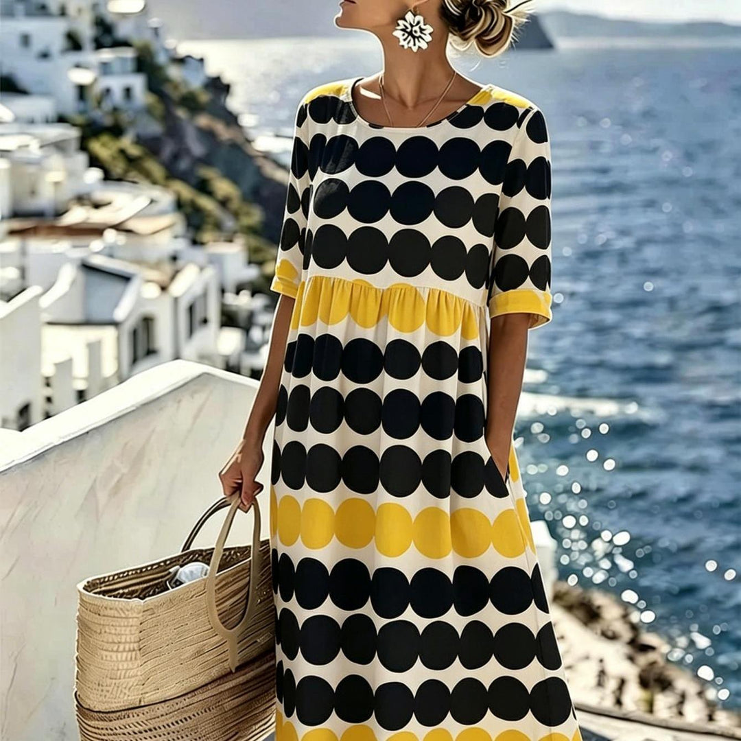 Harper™ | Vestido Midi de Verano con Estampado Retro