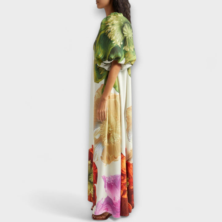 Melodija - vestidos maxi asimétricos con flores