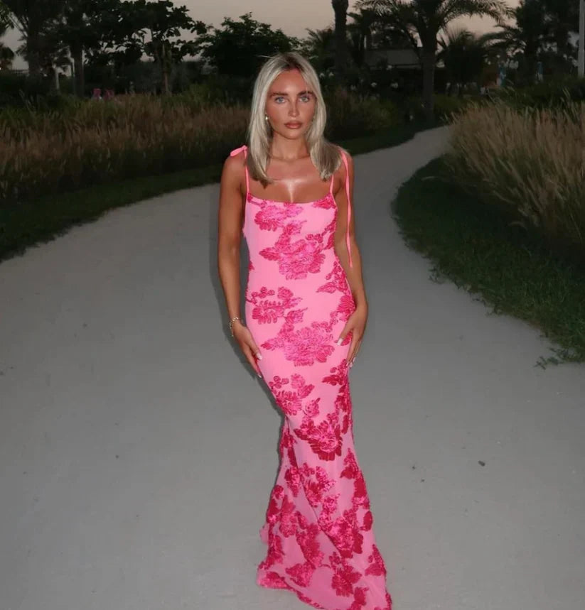 LILY - Vestido maxi floral con tirantes regulables