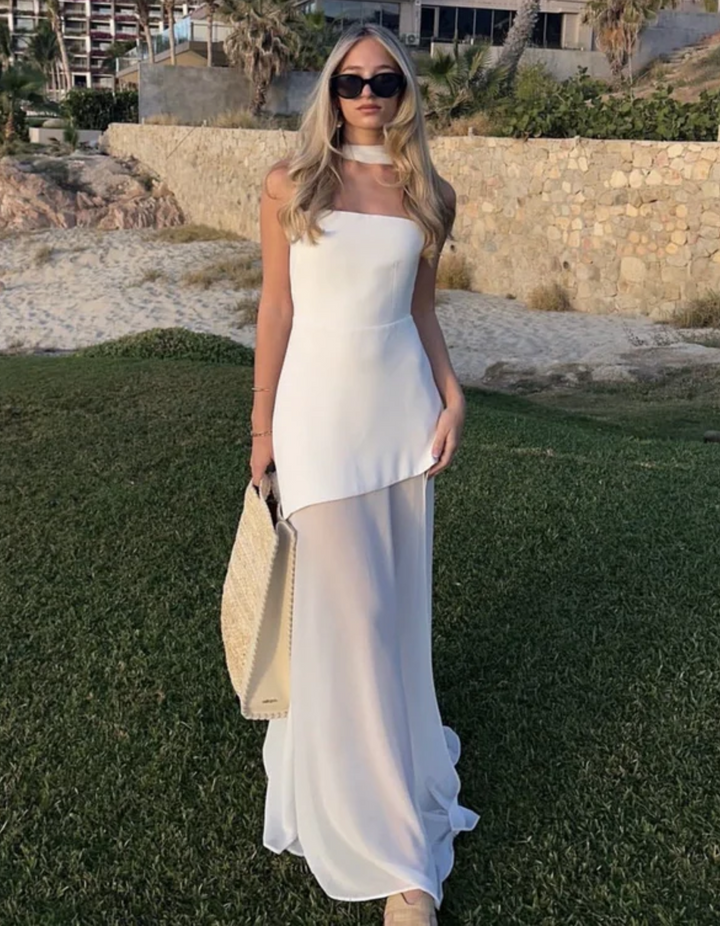 Aylin – Vestido maxi de gasa sin mangas