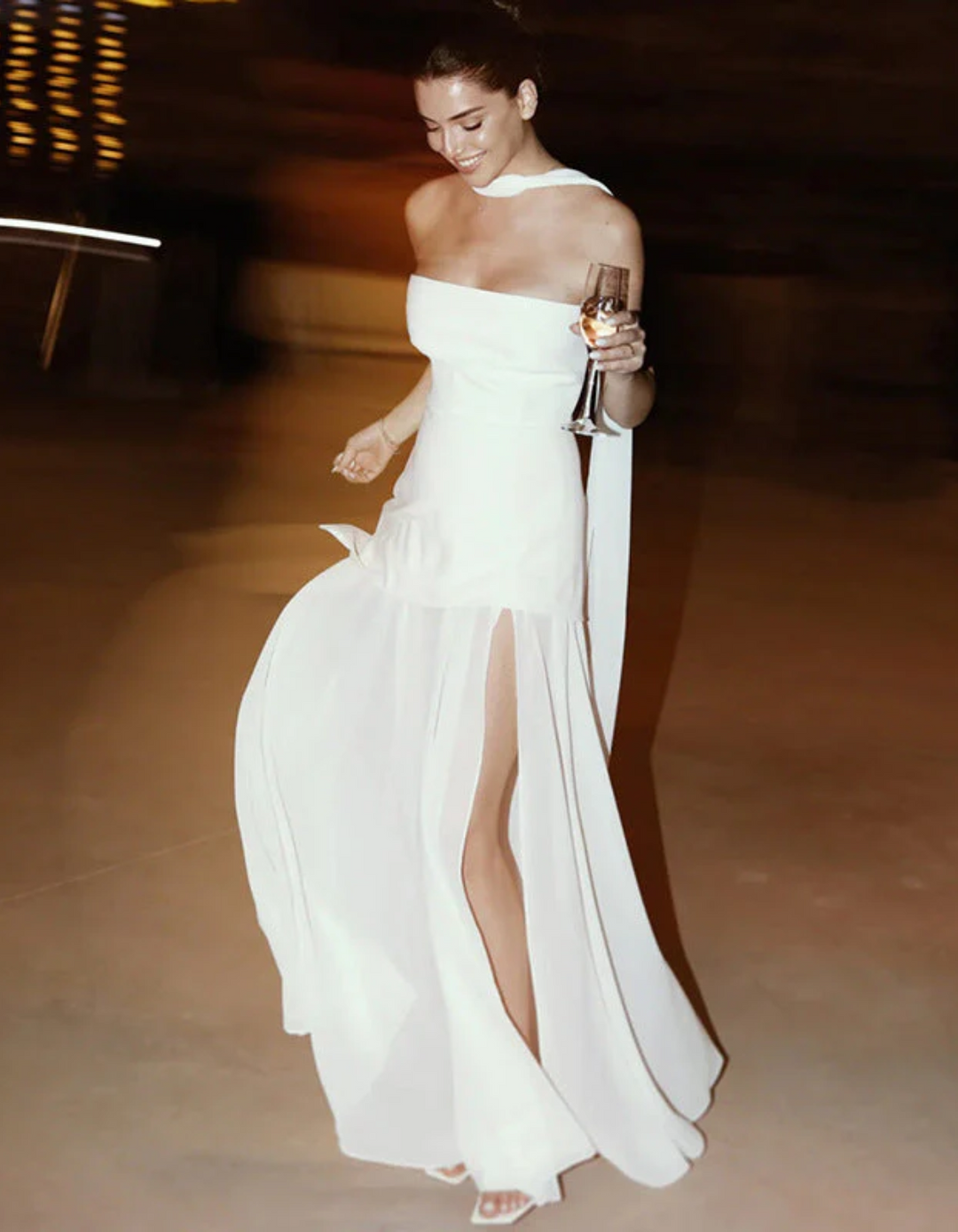 Aylin – Vestido maxi de gasa sin mangas