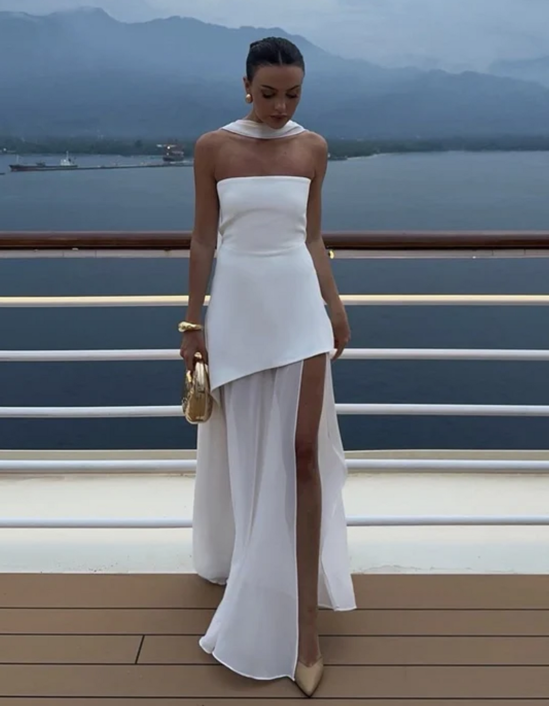 Aylin – Vestido maxi de gasa sin mangas