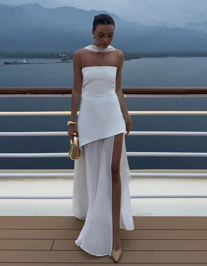 Aylin – Vestido maxi de gasa sin mangas