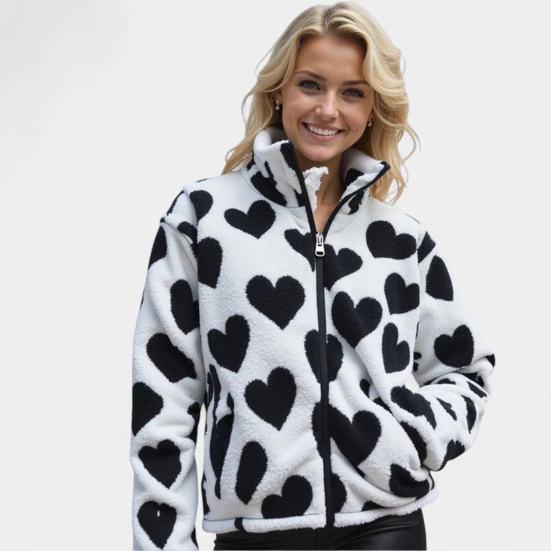 Maja – Chaqueta reversible con corazones