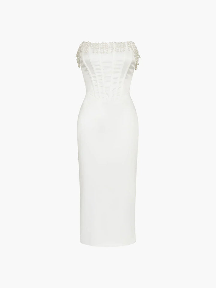 Zahra - Elegante Vestido Midi de Satén