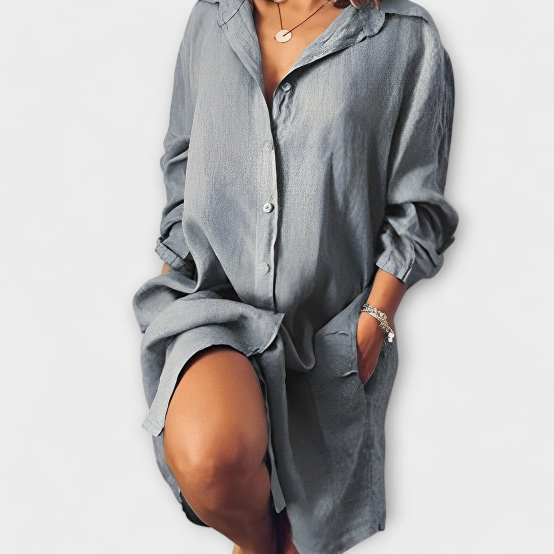 Blusa de lino para uso diario
