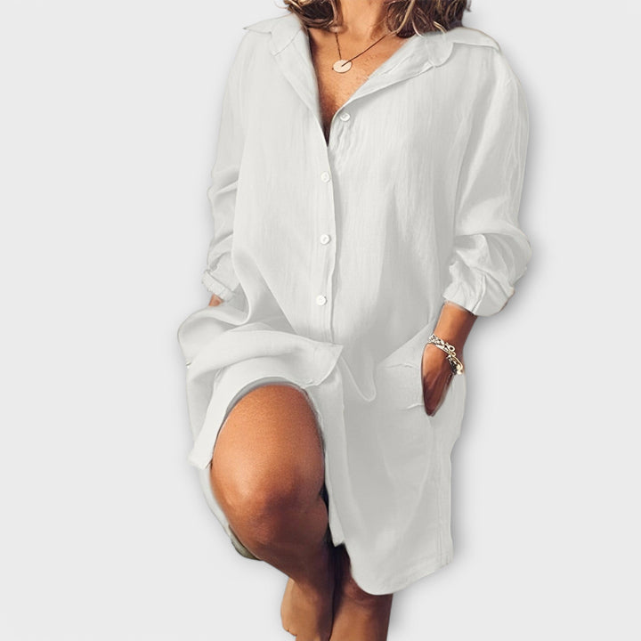 Blusa de lino para uso diario