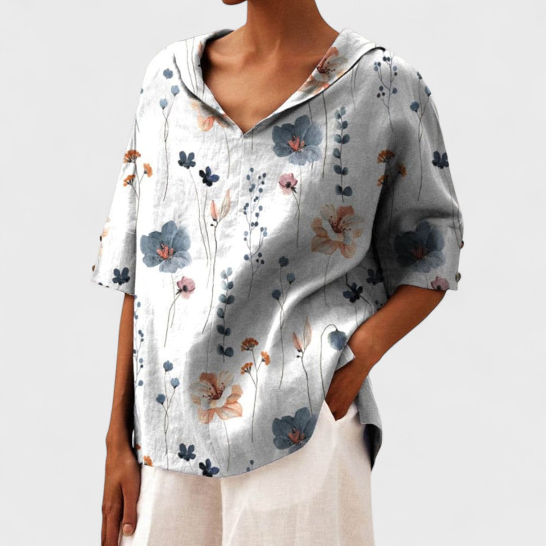 Lenka - Top elegante con escote en V
