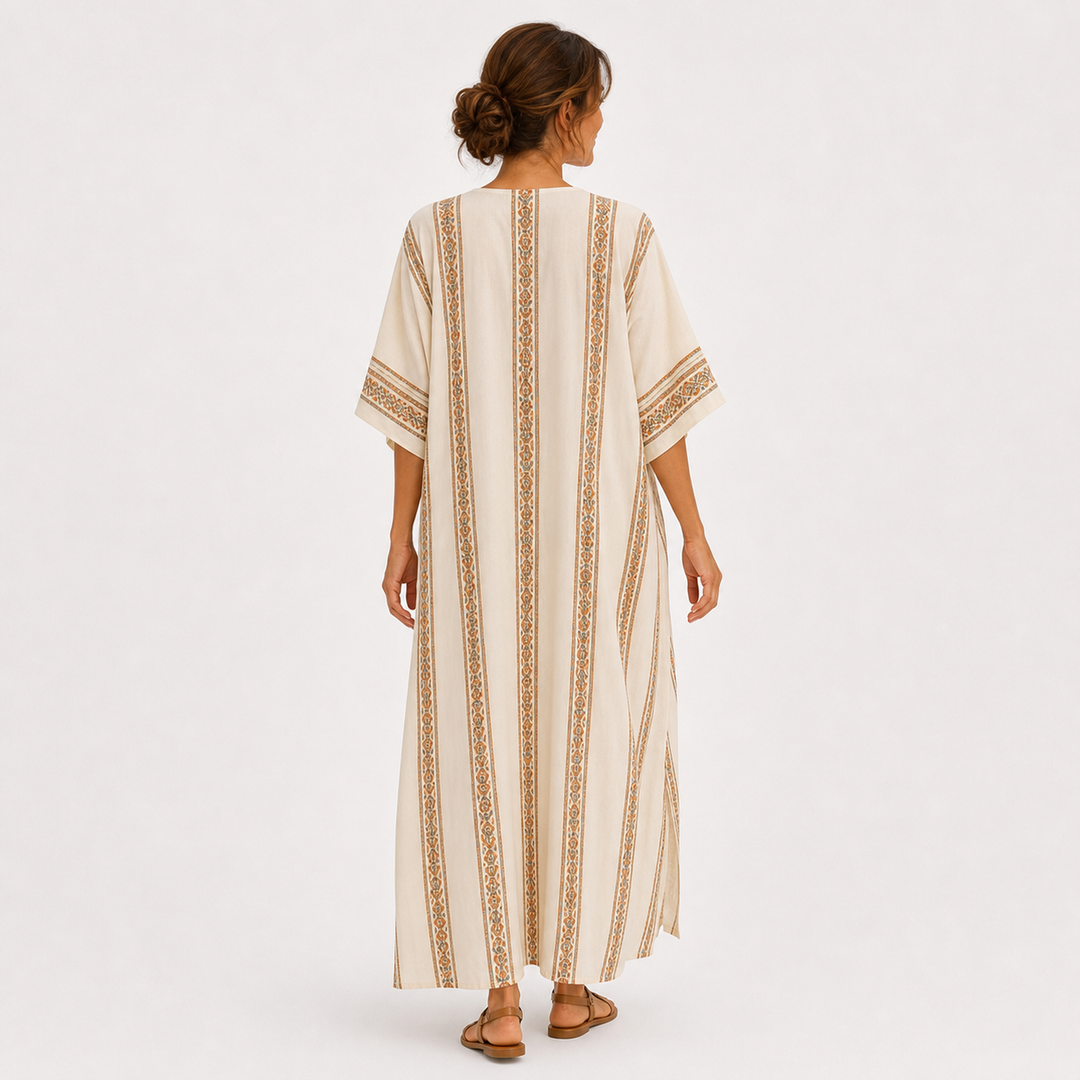 Caftán Dalia Beige Étnico