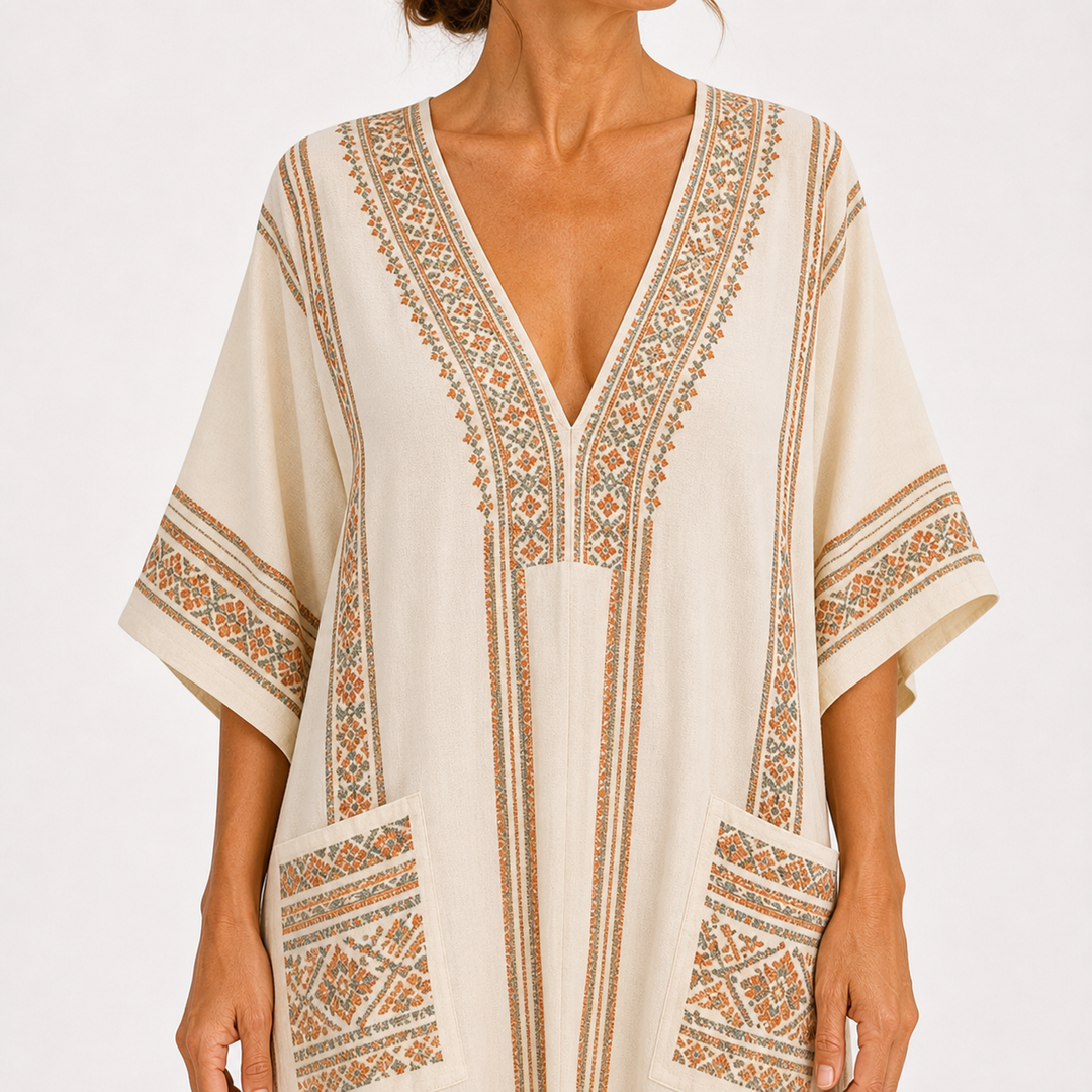 Caftán Dalia Beige Étnico