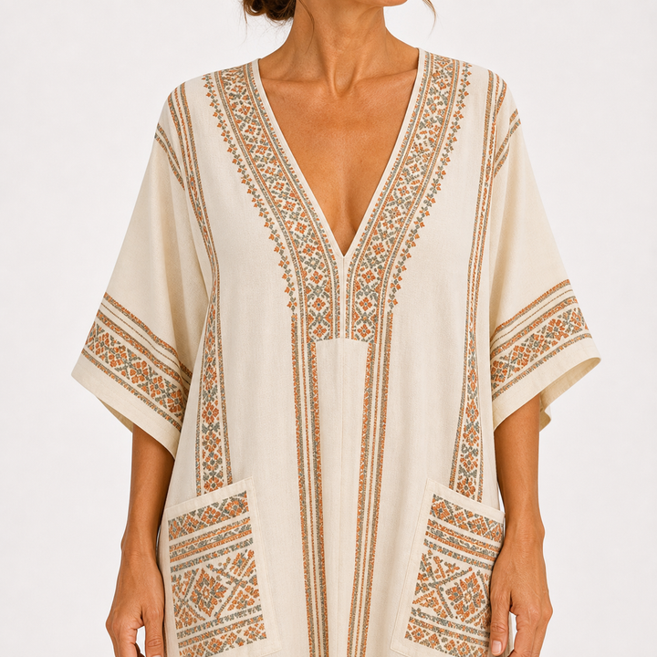 Caftán Dalia Beige Étnico