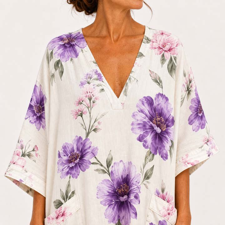 Caftán Inés Blanco Floral