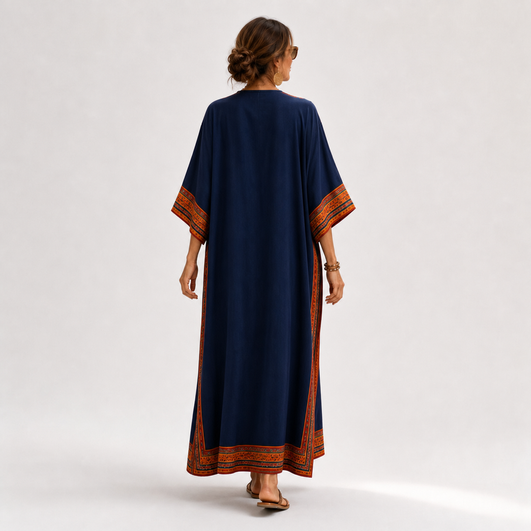 Caftán Samira Azul Étnico