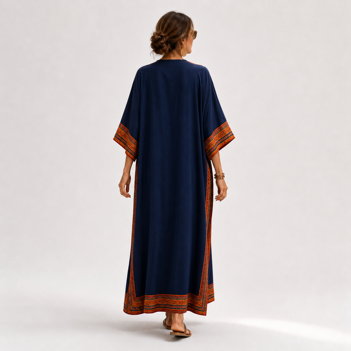 Caftán Samira Azul Étnico