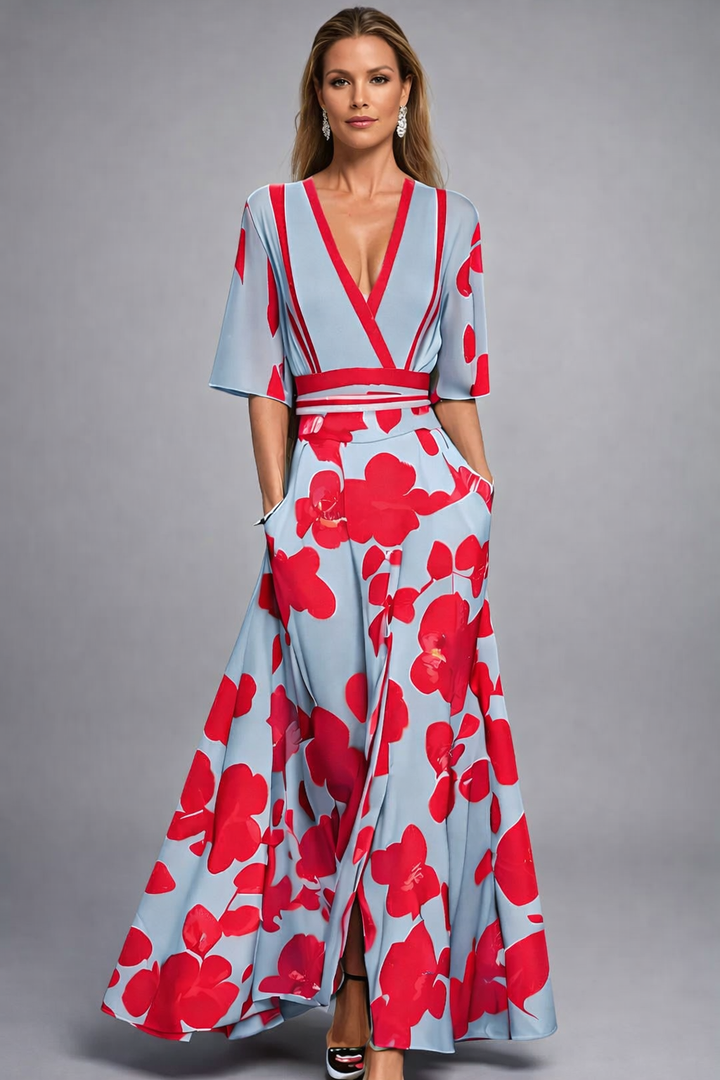 Elisa - Elegante Vestido Maxi Floral