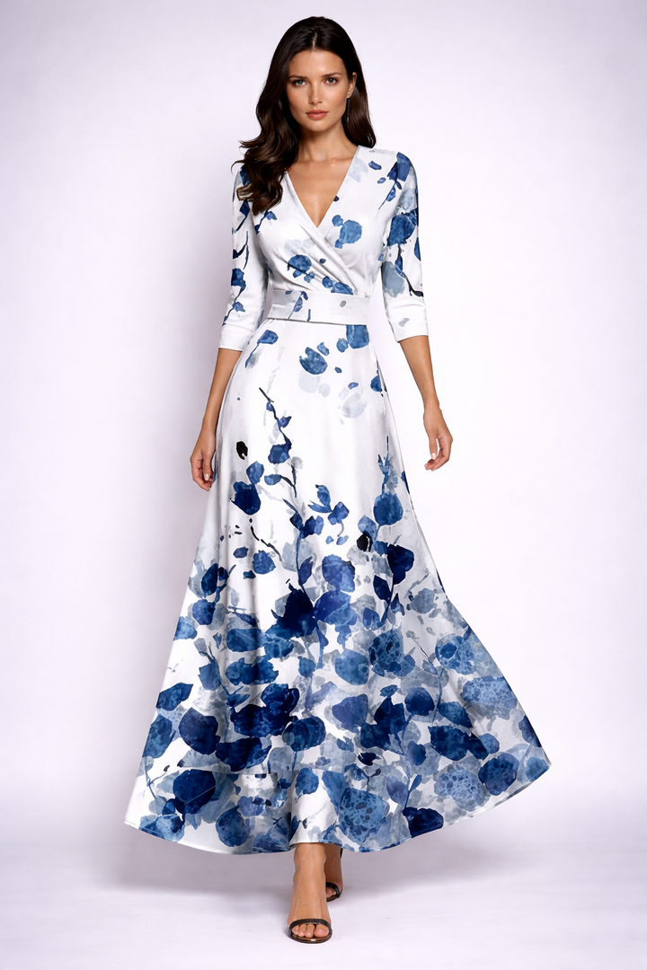 Elisa - Elegante Vestido Maxi Floral