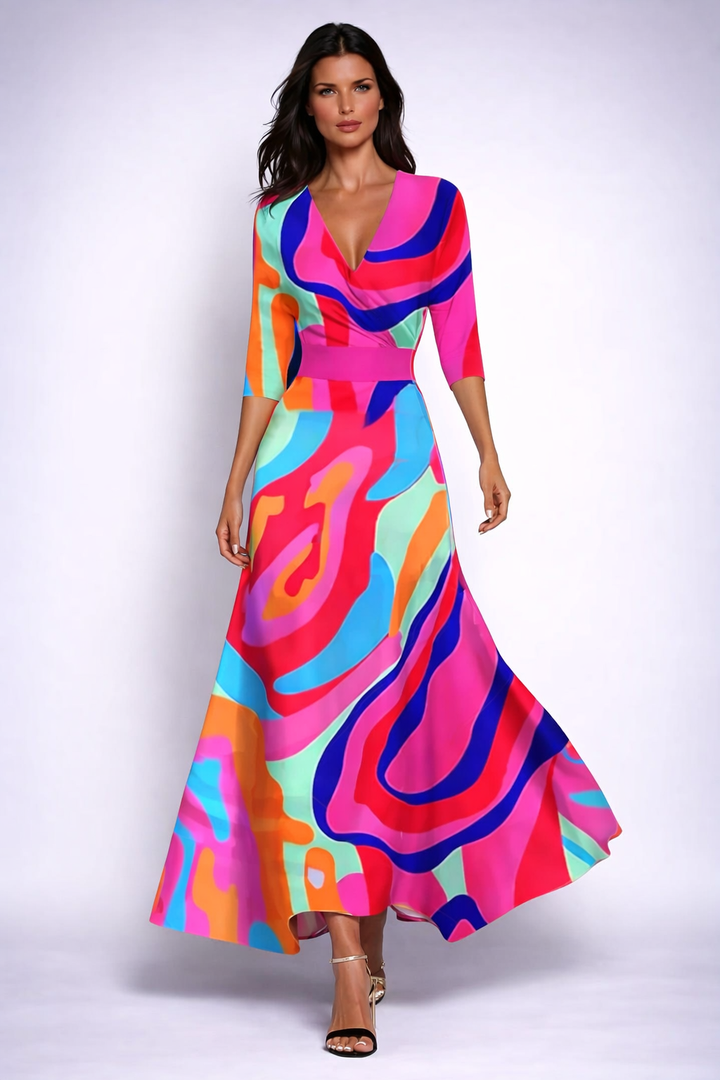 Elisa - Elegante Vestido Maxi Floral