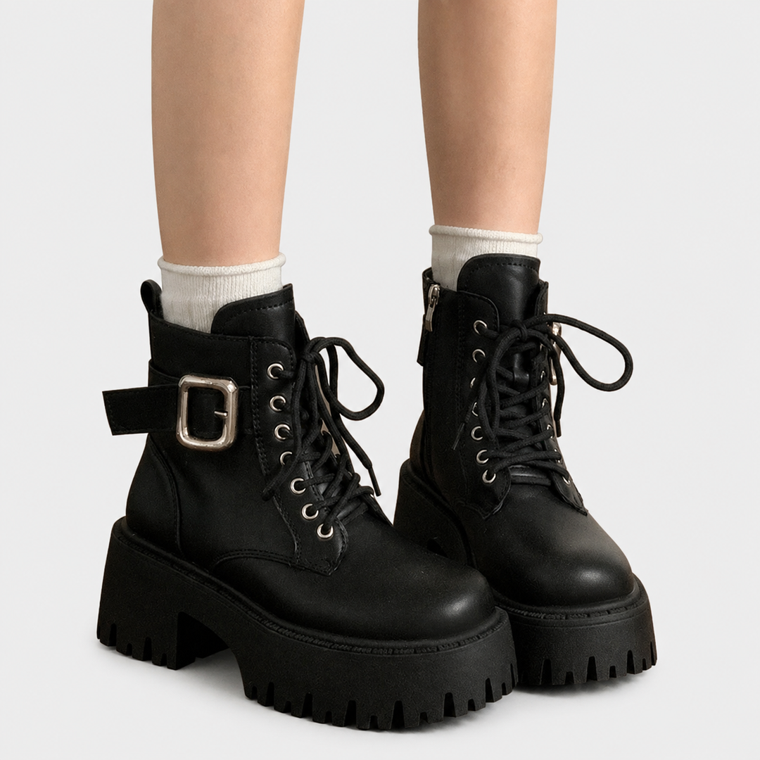 Alejandra™ | Botas de estilo británico con suela gruesa y cremallera