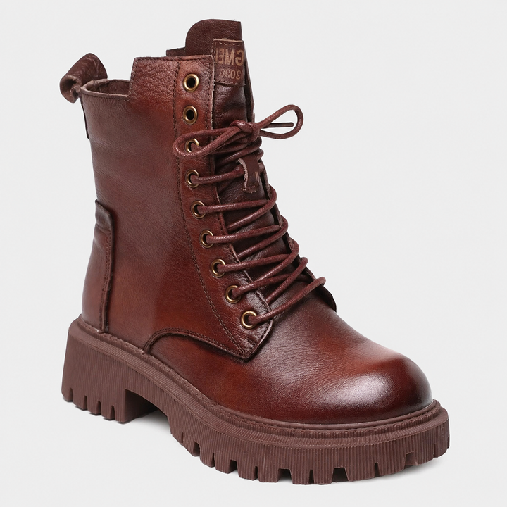 Adriana™ | Botines de cuero negro de diseño elegante