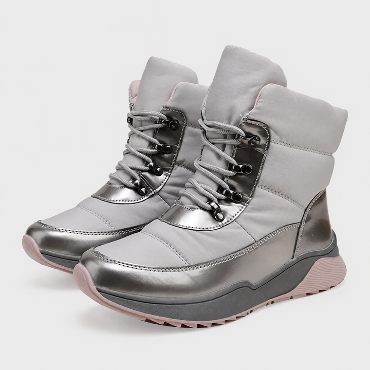 Marta™ | Botas de nieve de media caña con estampado de copos