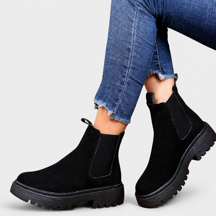 Carmen™ | Botines de terciopelo con plataforma