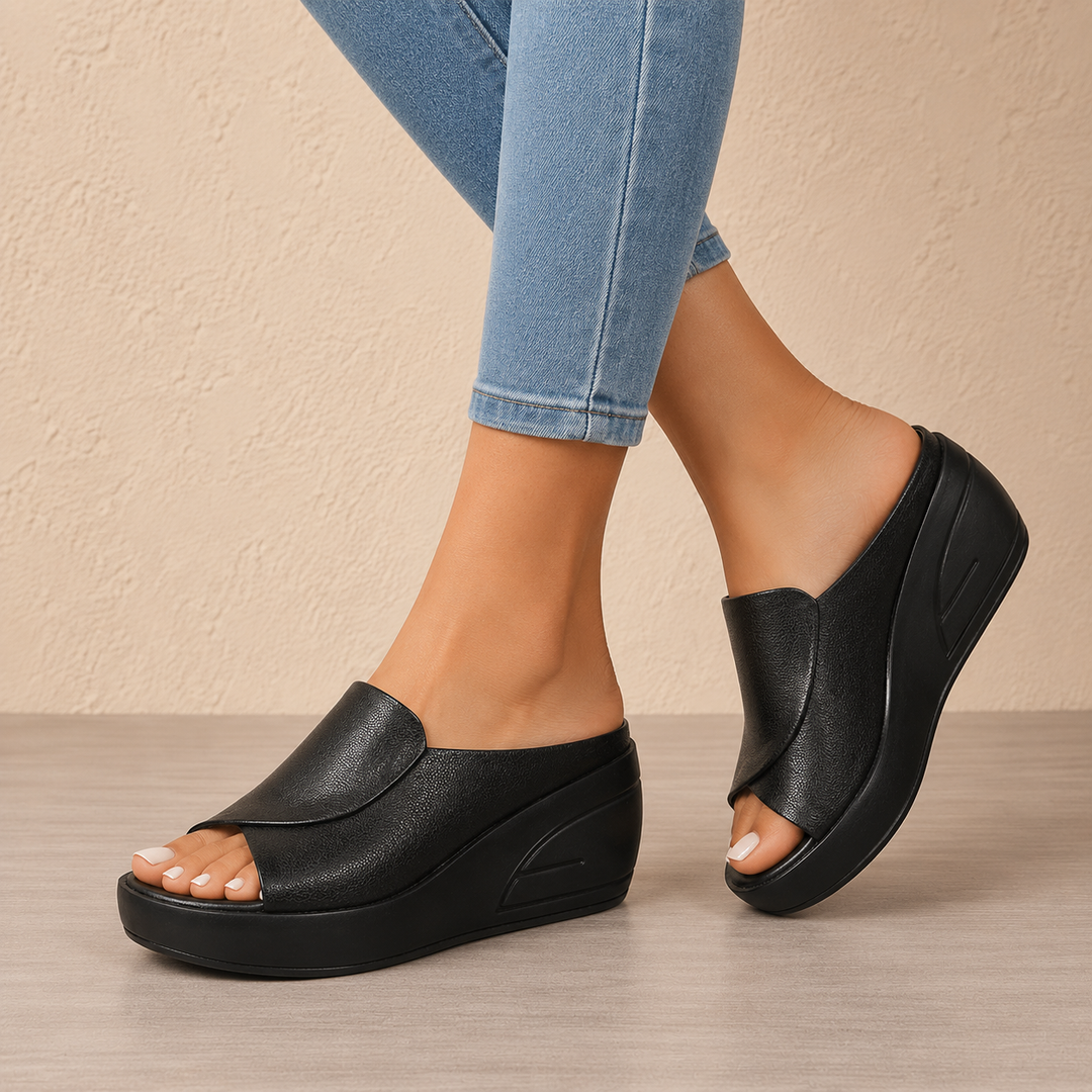 Eliza | Sandalias ortopédicas de cuña sin hebillas