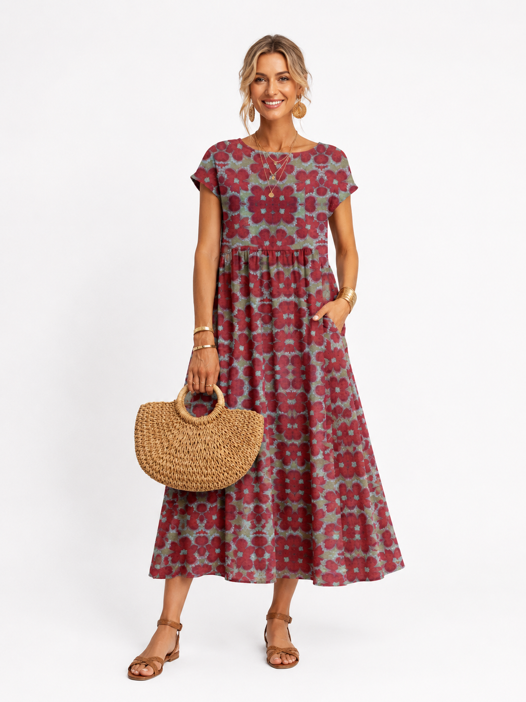 Florene | Vestido de verano con mangas cortas