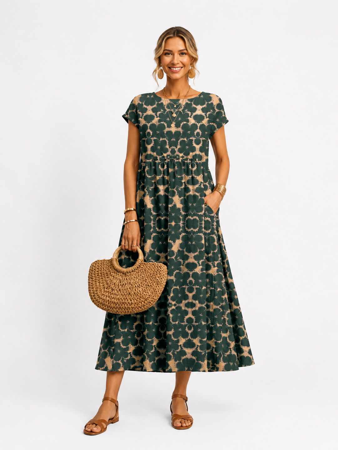Florene | Vestido de verano con mangas cortas